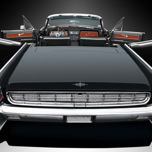 Motoryzacyjne wydruki giclee Fine Art, Lincoln Continental, 1963