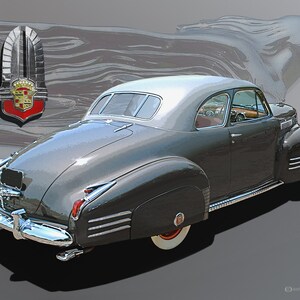 Automotive Fine Art Giclee Drucke, Cadillac, 1941
