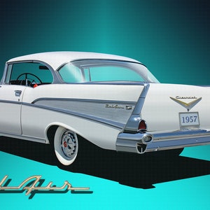 Automotive Fine Art Giclee prints, 1957 Chevrolet Bel Air