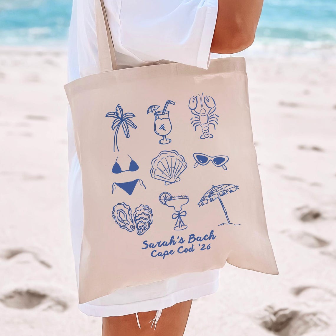 Custom Beach Tote Bag Wedding Tote Personalized Birthday Tote Wedding ...