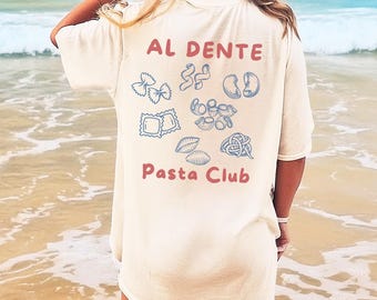 Maglietta Pasta Club Tshirt Stile Vintage Maglietta per amanti della pasta Appassionato di cibo italiano Estate italiana Spaghetti Regalo Regali Italia Maglietta La Dolce Vita