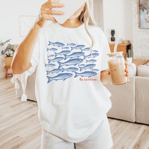 Tinned Fish French Shirt Brunch Shirt Tomato Girl Summer Downtown Girl Coastal Granddaughter Gift Ocean Inspired Style France Gifts