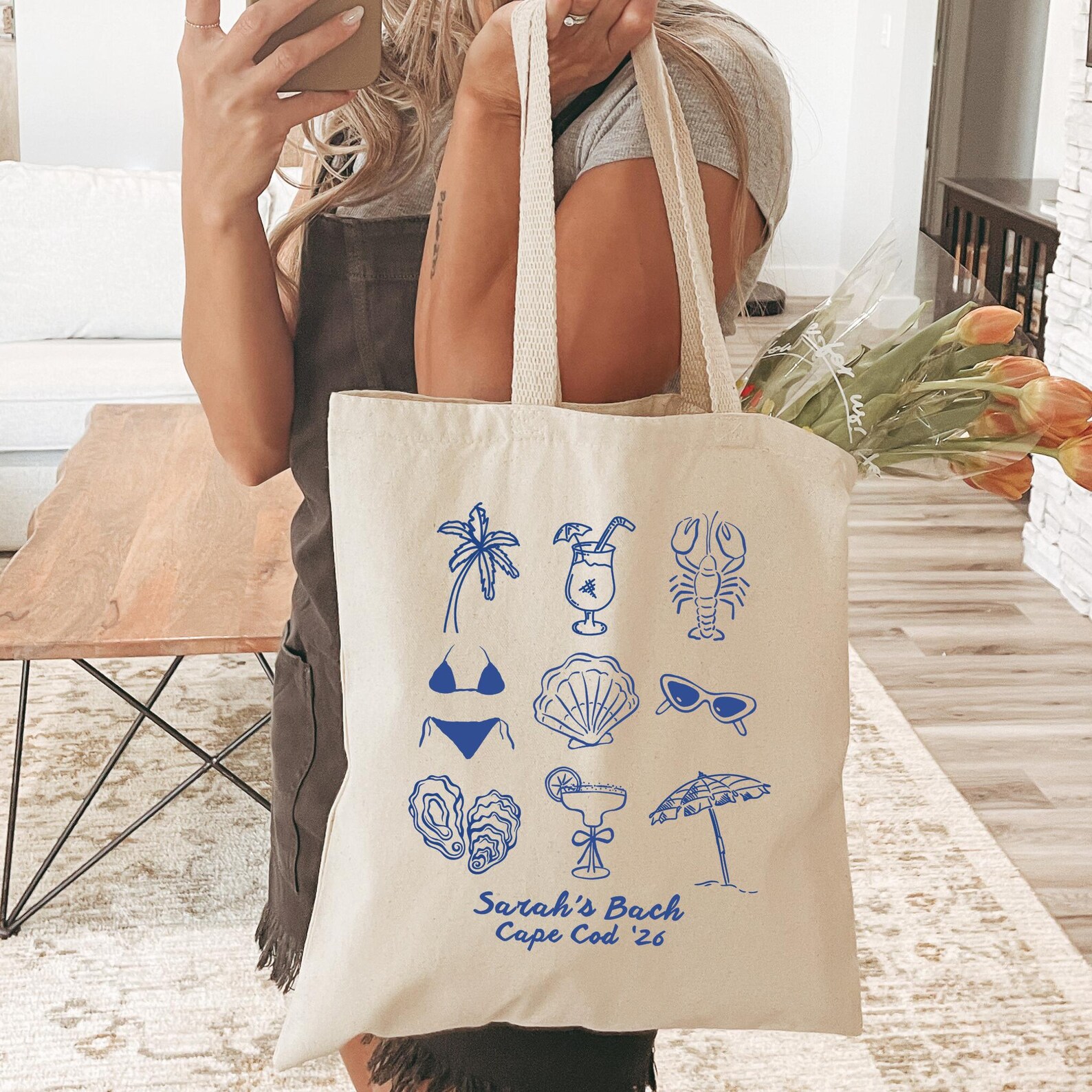 Custom Beach Tote Bag Wedding Tote Personalized Birthday Tote Wedding ...