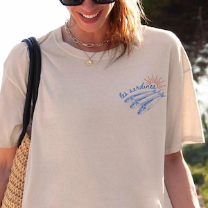 Sardines Shirt Tinned Fish French Shirt Brunch Shirt Coastal Grandma Coastal Granddaughter Gift Tomato Girl Summer Downtown Girl Shirt