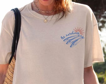 Sardines Shirt Tinned Fish French Shirt Brunch Shirt Coastal Grandma Coastal Granddaughter Gift Tomato Girl Summer Downtown Girl Shirt