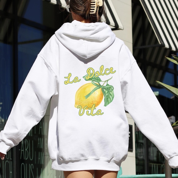 Citron La Dolce Vita sweat à capuche été italien Italie pull fille