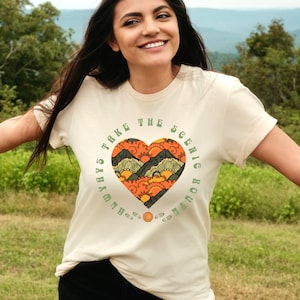 Always Take The Scenic Route Tshirt, Scenic Route Travel Shirt, Adventure Shirt, Explore T Shirt, Gift for Traveler, Road Trip, Hiker Shirt