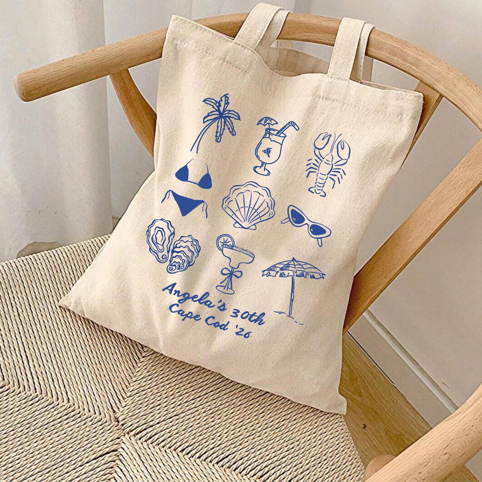 Custom Beach Tote Bag Wedding Tote Personalized Birthday Tote Wedding ...
