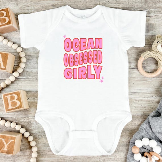Ocean Baby Bodysuit Beach Baby Newborn Gift Ocean Theme Baby Shower Gift  Coastal Baby New Mom Gift Stroller Blanket Surf Baby Girl Reveal