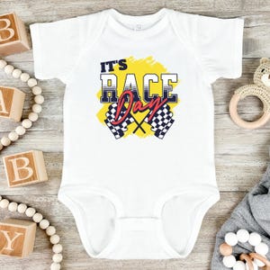 Body dla niemowląt na dzień wyścigów, impreza w samochodzie wyścigowym, strój dla niemowląt, ekipa techniczna, prezent na baby shower, prezent dla noworodka, ogłoszenie ciąży dla nowej mamy
