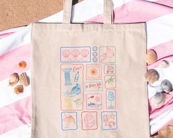 La Dolce Vita  Tote Bag Italian Wedding Favor Italy Wedding Welcome Bag Beach Totes Summer Girls Trip Bridesmaid Bachelorette Gifts