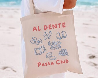 Italy Tote Bag Carb Lover Pasta Tote Bag Spaghetti Gift Italian Theme Reusable Canvas Tote Zero Waste Bag Italian Foodie Tote Bag Bach Gifts