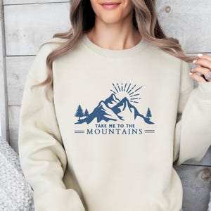Mountains Sweatshirt Nature Lover Sweatshirt Hiking Gifts Granola Girl Hiking Camping Lover Gift Outdoor Adventure Outdoorsy Mountain Themed
