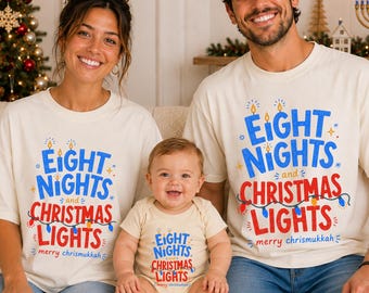Family Matching Chrismukkah Shirts, Hanukkah Christmas Family Shirts, Jewish Christian Holiday Outfits, Mom Dad Baby Interfaith Family Gift