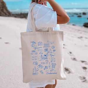 Greece Tote Bag Greek Wedding Favor Greece Wedding Welcome Bag Beach Totes Summer Girls Trip Bridesmaid Bachelorette Gifts
