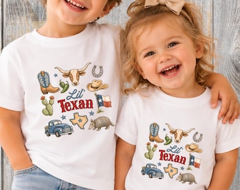 Texas Toddler Shirt, Lil Texan Kids Shirt, Western Toddler Tee, Texas Kids Gift, Cowboy Toddler Shirt, Western Kids Gift,Texas Birthday Gift