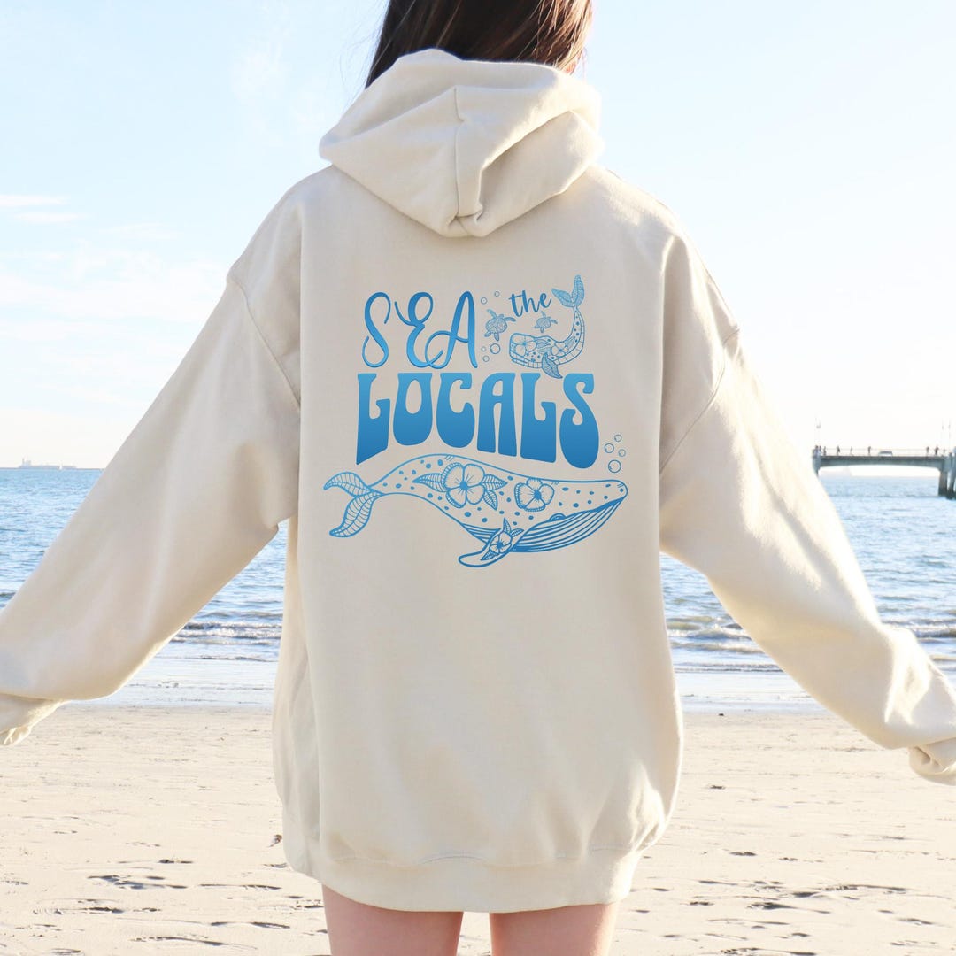 Whale Hoodie for Ocean Lovers Summer Hoodie Sea Turtle Ocean
