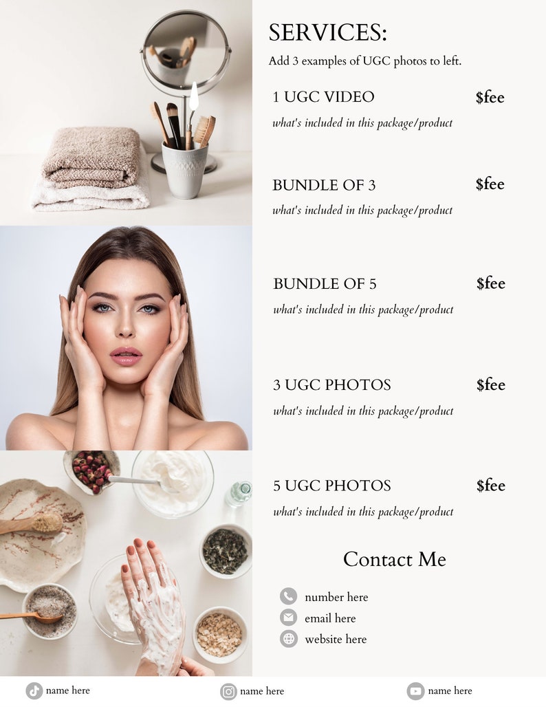 UGC Portfolio UGC Creator UGC Media Kit User Generated Content Ugc Creator Canva Template image 2