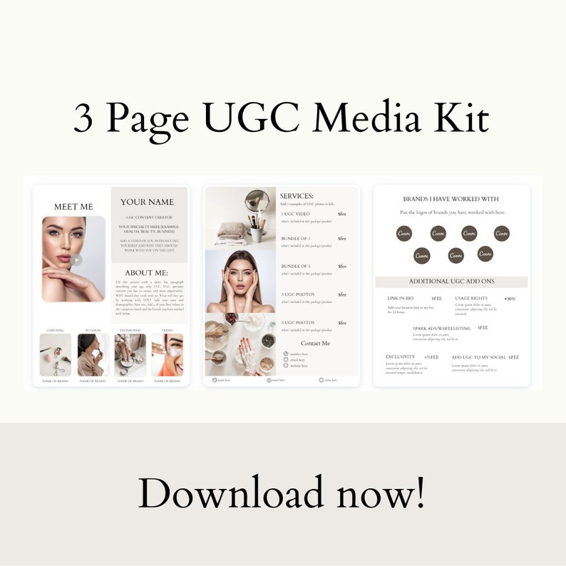 UGC Portfolio UGC Creator UGC Media Kit User Generated Content Ugc Creator Canva Template image 5