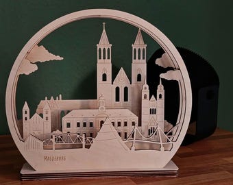 Magdeburg | Magdeburg Skyline | Stand | Magdeburg Souvenir | Gift