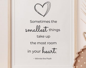Winnie-the-Pooh Zitat Druck, Kinderzimmer Wandkunst, INSTANT DOWNLOAD