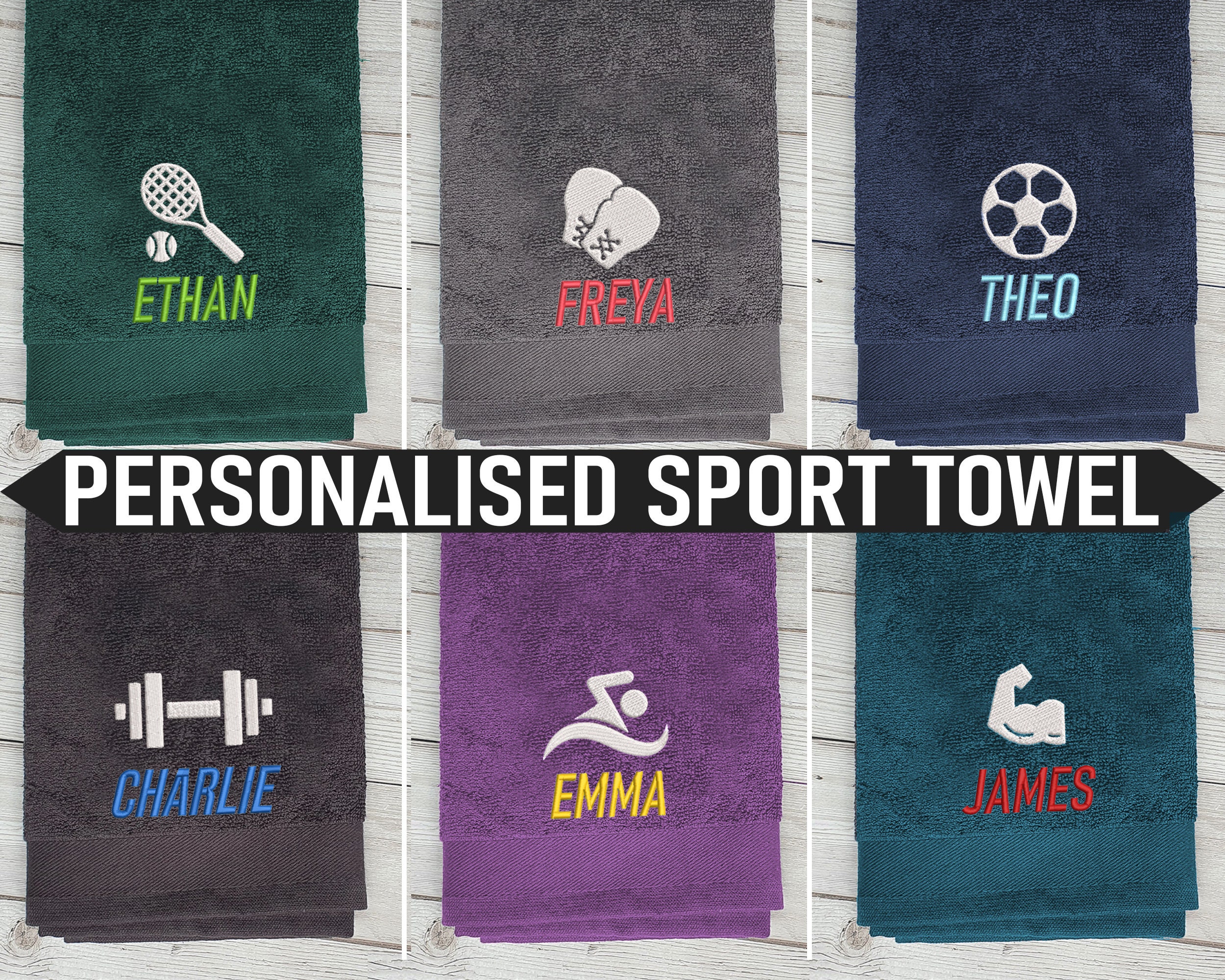 Personalised sports online towel