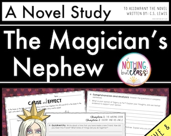 The Magician's Nephew Novel Study Unit | Literature Guide | Comprehension Worksheets | Homeschool Reading | Unit Study