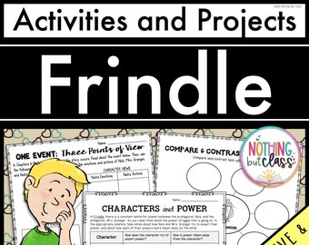 Frindle | Reading Response Activities and Projects | Guided Reading | Worksheets | Printable and Digital