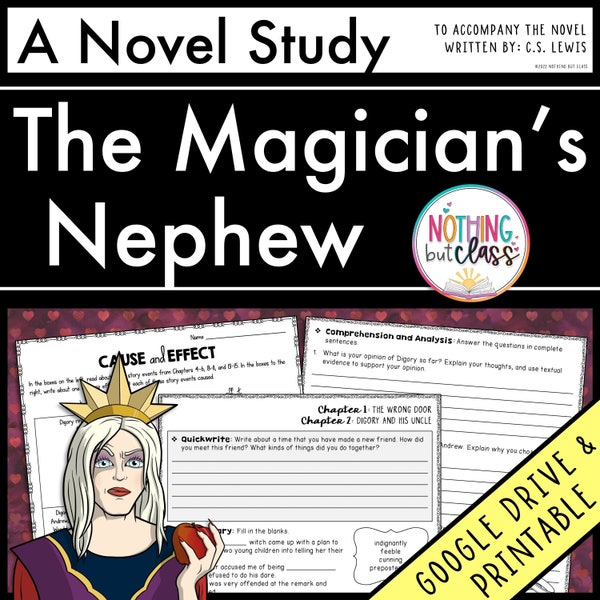 The Magician's Nephew Novel Study Unit | Literature Guide | Comprehension Worksheets | Homeschool Reading | Unit Study