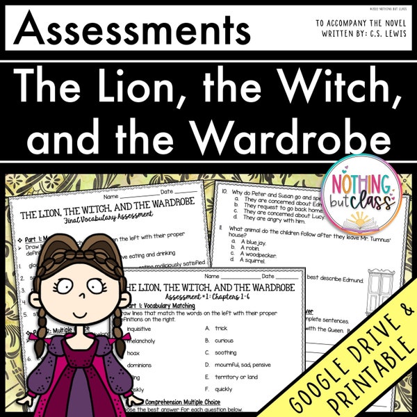 The Lion, the Witch, and the Wardrobe Tests | Quizzes | Assessments