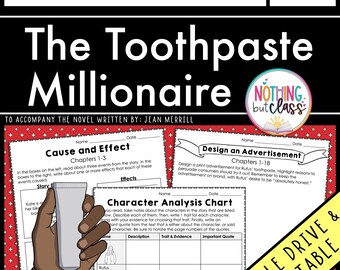 The Toothpaste Millionaire | Reading Response Activities and Projects | Guided Reading | Worksheets | Printable and Digital