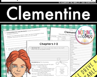 Clementine | Comprehension and Vocabulary by chapter | Guided Reading | Worksheets for Novel Study