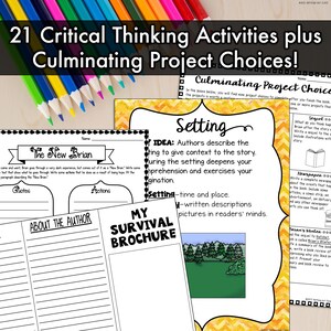 Hatchet | Reading Response Activities and Projects | Resources for ...