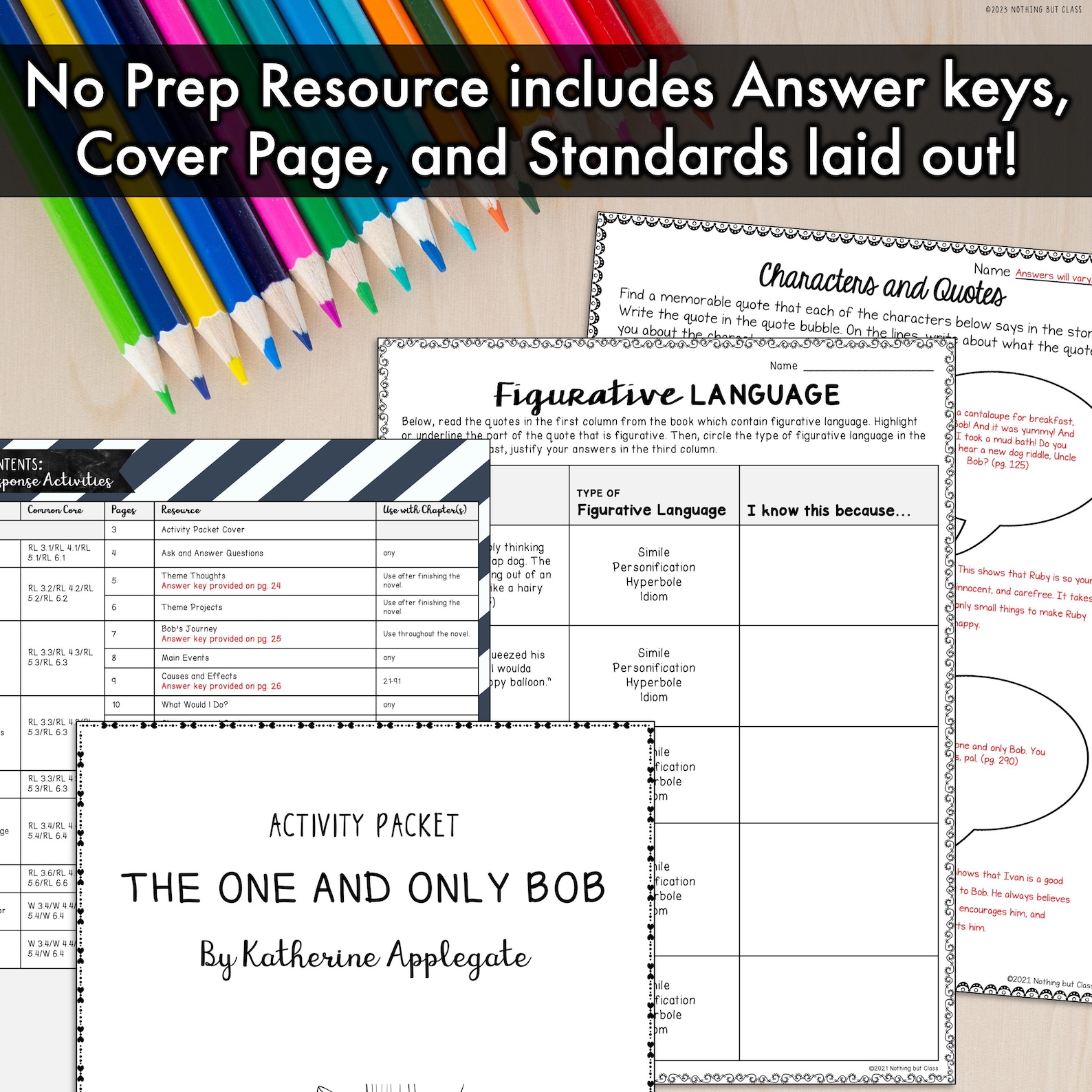The One and Only Bob | Reading Response Activities and Projects ...