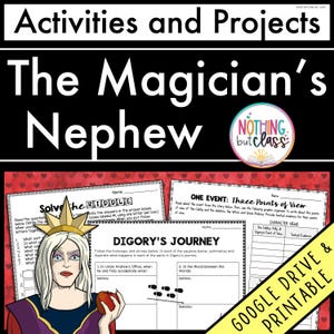 Peut inclure: Une feuille de travail imprimable pour une activit&eacute; en classe bas&eacute;e sur le livre "Le Neveu du Magicien". La feuille de travail comprend une devinette, un organisateur de points de vue des personnages et une carte du voyage de Digory.