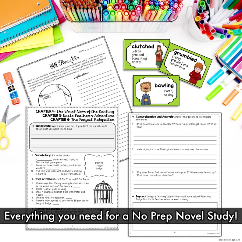 Fudge Adding Worksheets Fudge-a-mania Novel Study Unit | Literature Guide | Comprehension ...