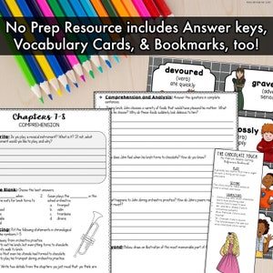The Chocolate Touch | Comprehension and Vocabulary by Chapter | Guided ...