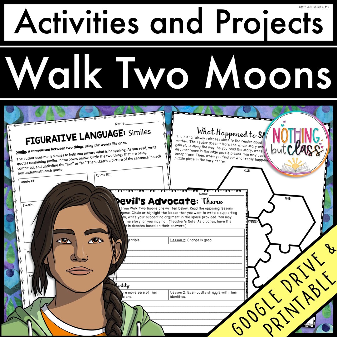 Walk Two Moons | Reading Response Activities and Projects | Guided ...