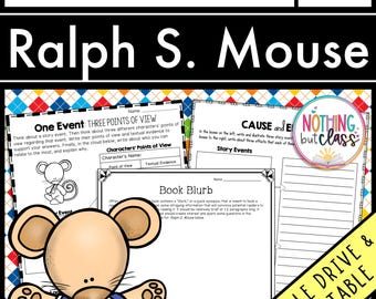 Ralph S. Mouse | Reading Response Activities and Projects | Guided Reading | Worksheets | Printable and Digital