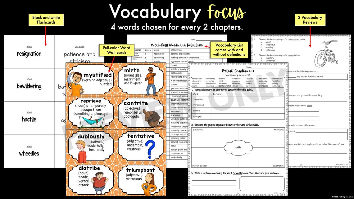 Restart Novel Study Unit | Literature Guide | Comprehension Worksheets ...