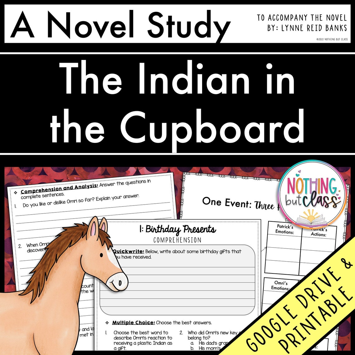 The Indian in the Cupboard Novel Study Unit | Literature Guide ...