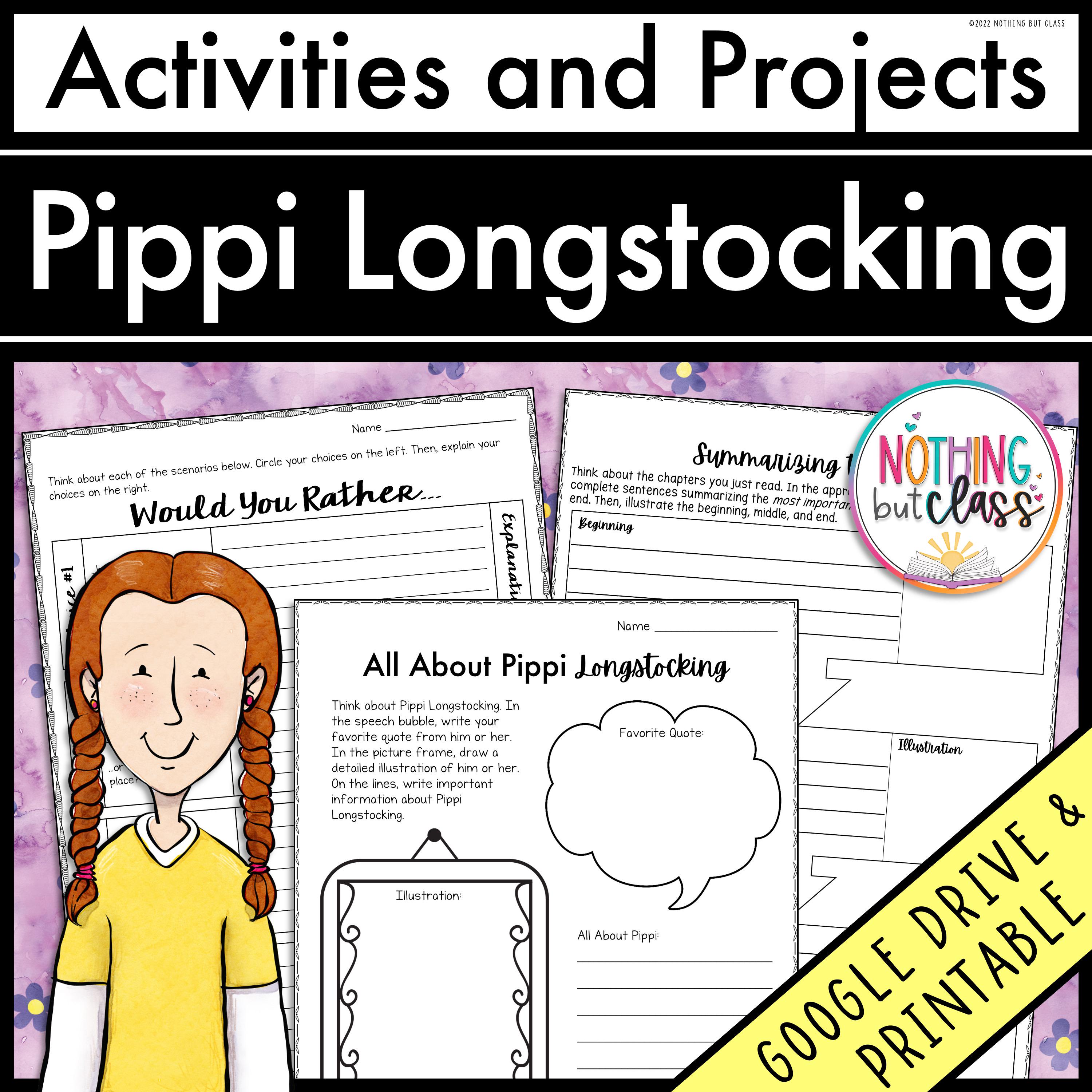 Pippi Longstocking | Reading Response Activities and Projects ...