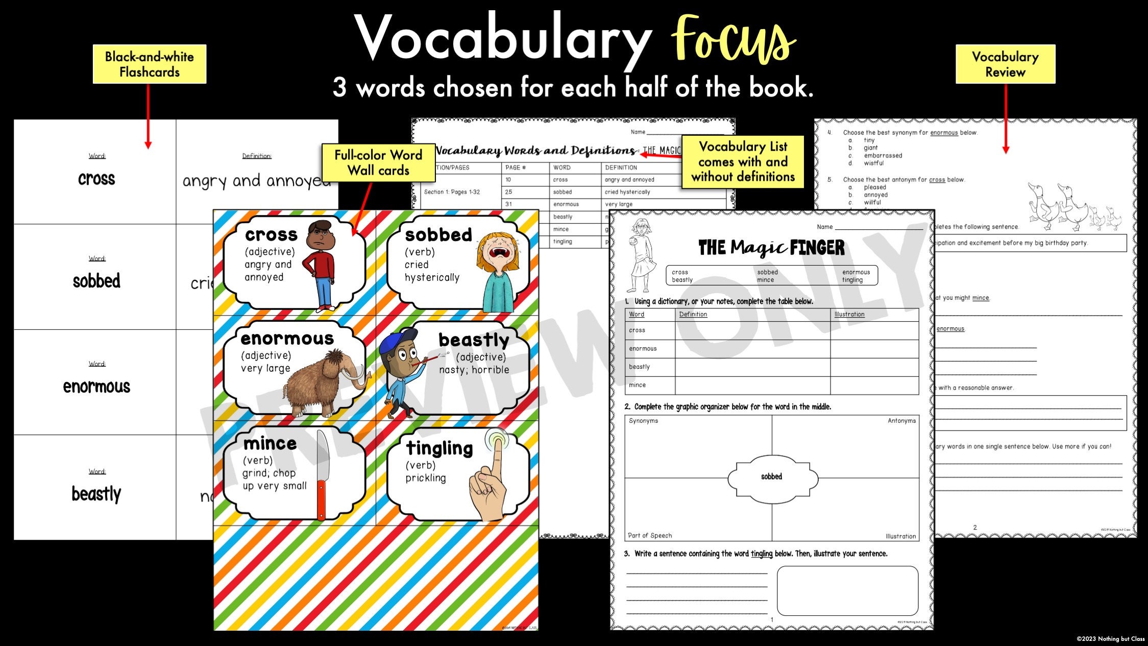 The Magic Finger Novel Study Unit | Literature Guide | Comprehension ...