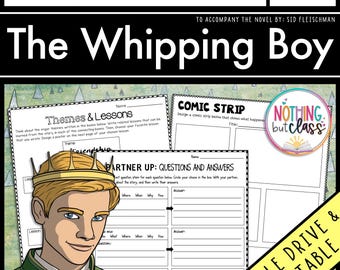 The Whipping Boy | Reading Response Activities and Projects | Guided Reading | Worksheets | Printable and Digital