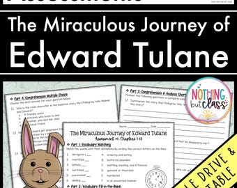 The Miraculous Journey of Edward Tulane - Tests | Quizzes | Assessments for Novel Study