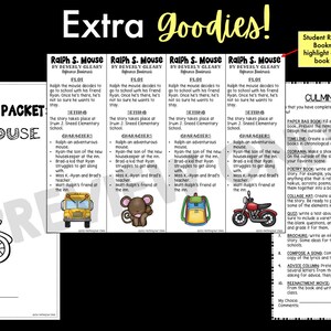 Ralph S. Mouse Novel Study Unit | Literature Guide | Comprehension ...