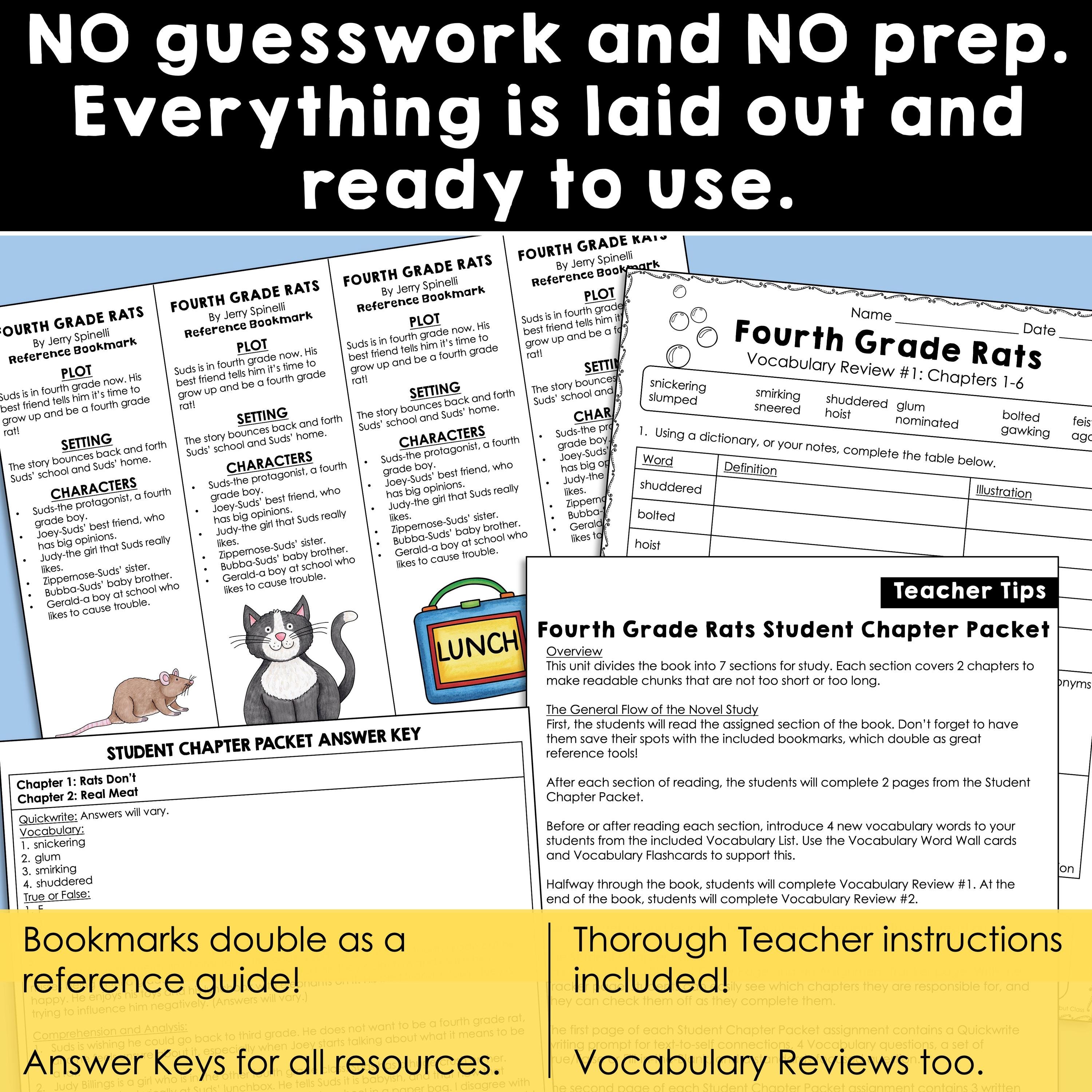 Chapter 13 Fourth Grade Rats Fourth Grade Rats | Comprehension and Vocabulary by Chapter | Guided ...
