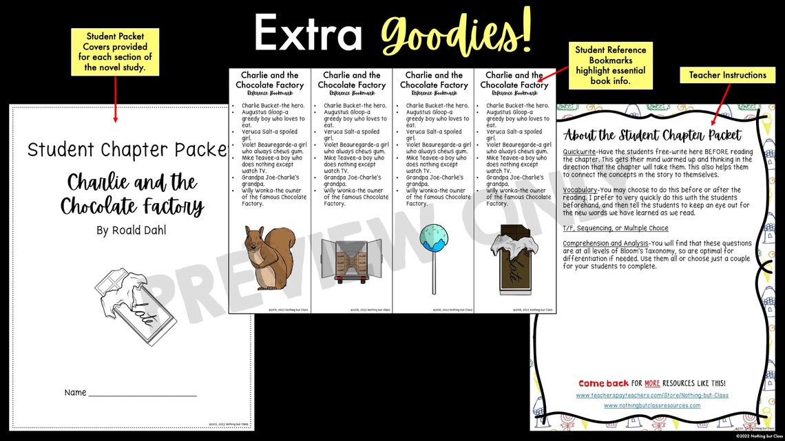 Charlie and the Chocolate Factory | Comprehension and Vocabulary by ...