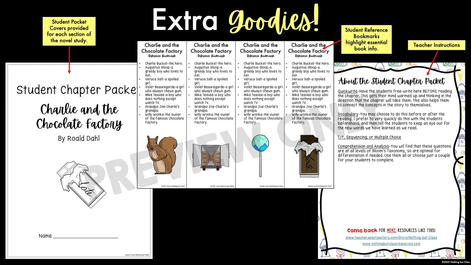 Charlie and the Chocolate Factory | Comprehension and Vocabulary by ...