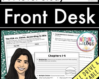 Front Desk Novel Study Unit | Literature Guide | Comprehension Worksheets | Activities and Tests | ELA Homeschool | Book Unit